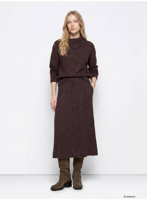 FALDA MANHATTAN MARRON TIFFOSI