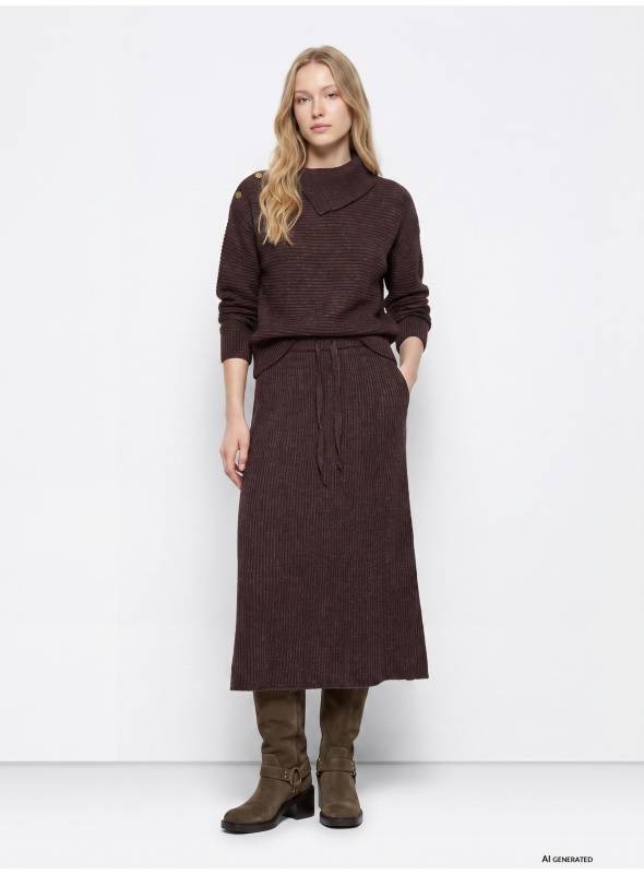FALDA MANHATTAN MARRON TIFFOSI