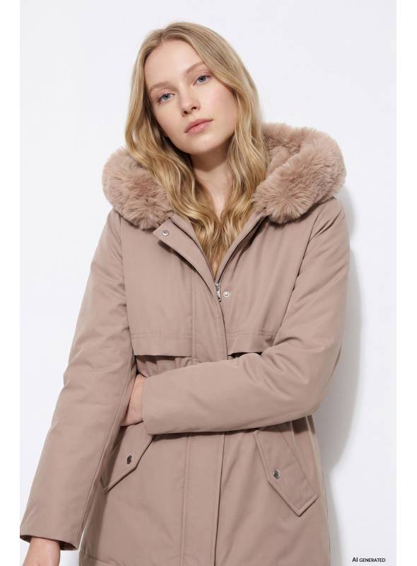 CHAQUETA SIREN 3/4 PELO BEIG