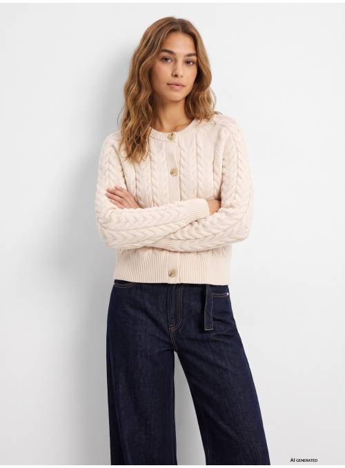 REBECA TRENZADA PUNTO EN BEIGE TIFFOSI