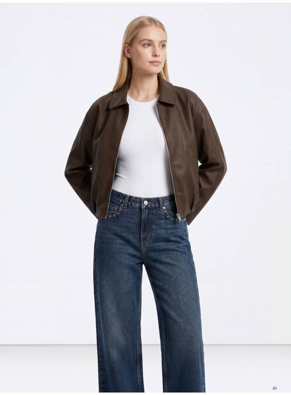 CHAQUETA BOMBER CHOCO TIFFOSI