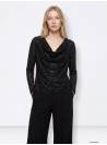 TOP ELLIE NEGRO BRILLO TIFFOSI